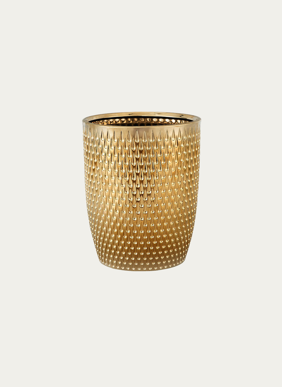 Modern Golden Small Trash Can Wastebasket