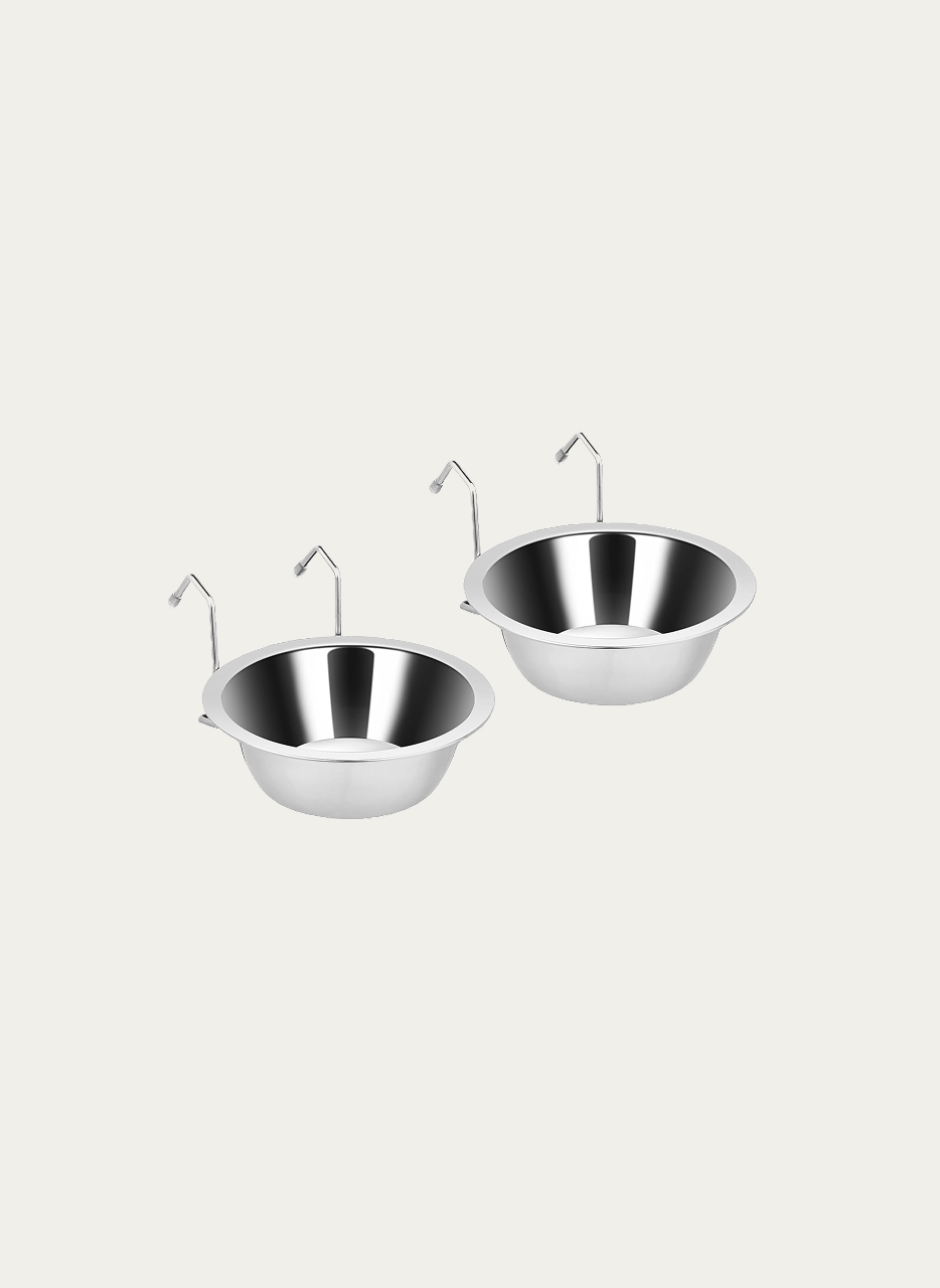 Fri4Free 2PCS Kennel Water Bowl Hanging